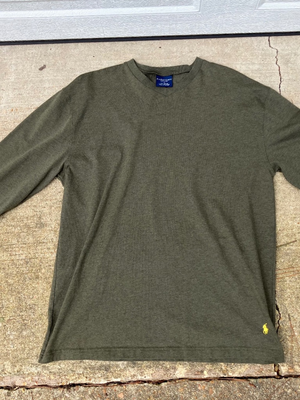 Polo Ralph Lauren (M) Green SLEEP Wear Embroidered Logo Long Sleeve Shirt